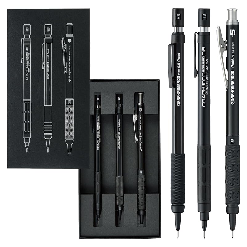 

Pentel Mechanical Pencils for Drafting, Set of 3, 60th Anniversary Limited Edition, 0.5mm, PGANAST