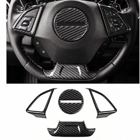Carbon Fiber Steering Wheel Trim Cover Decoration Kit for Chevrolet Camaro 2017+