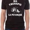 Unisexs Relaxing T Shirt My Therapy Petanque Vintage Casual Unisex Stretched Breathable Stylish Versatile Comfortable