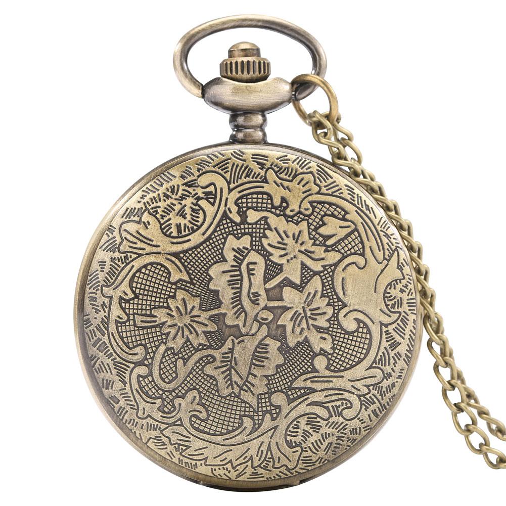 Vintage Bronze Celtic Knot Pocket Watch Quartz Movement Retro Necklace Watch Unique Gift for Lovers of Irish & Celtic Culture