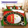 Biancheria da letto con motivo Feyenoord, Set piumone Copripiumone Federa Regalo di Compleanno per la Casa(1 * copripiumino + 2 * federa, senza nucleo)