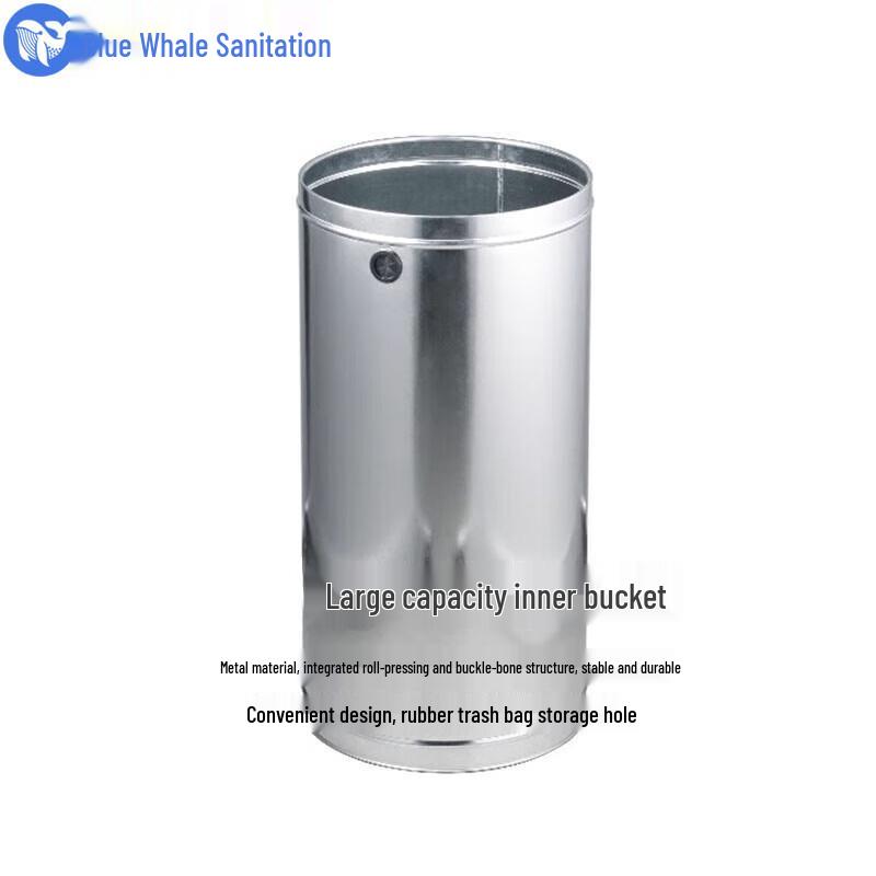 Blue Whale Commercial Bullet Head Stainless Steel Trash Can