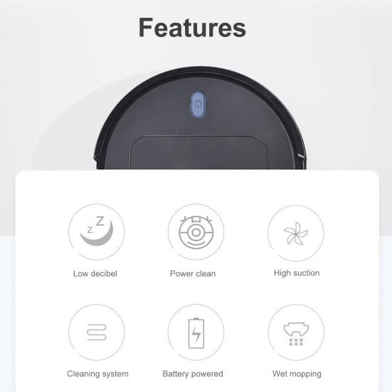 IS25 Sweeping Robot Strong Suction Anti-interference Large Coverage 3 In 1 Household Wireless Smart Cleaner for Living Room