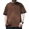 American style heavyweight cotton short sleeved T-shirt for men, loose fitting shirt for men, round neck T-shirt for men,