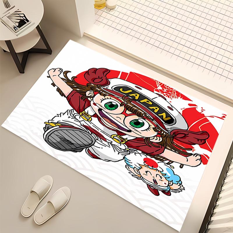 1pc Arale Print Area Rug - Soft, Washable Non-Slip Indoor Mat, Living Room, Home Office Decorative Rug,Office Decorative