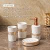 Exquisite Ceramic Lotion Bottle Soap Dish Mouthwash Cup Bathroom Set Household Large Capacity Shampoo Water Bottle Mouthwash Cup