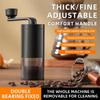 Manual Coffee Grinder with Brush, Portable Coffee Grinder with Adjustable Settings and Ceramics Grinding Core