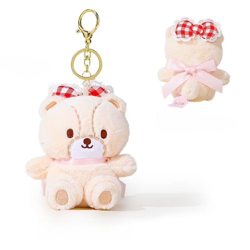 

My Melody Bear Plush Keychain Cute Animal Stuffed Toy For Kid And Collectors бежевый