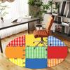 1pc Patchwork Quilt Round Chair Mat Office Area Rug - Non-Slip, Floor Mat for Office, Bedroom, and Indoor Decor P127201