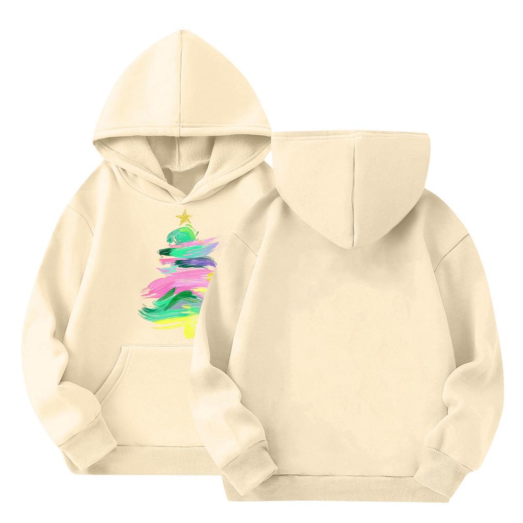 Children's Hoodies Loose Solid Color Hooded Sports Shirt Fashionable Sports Shirt