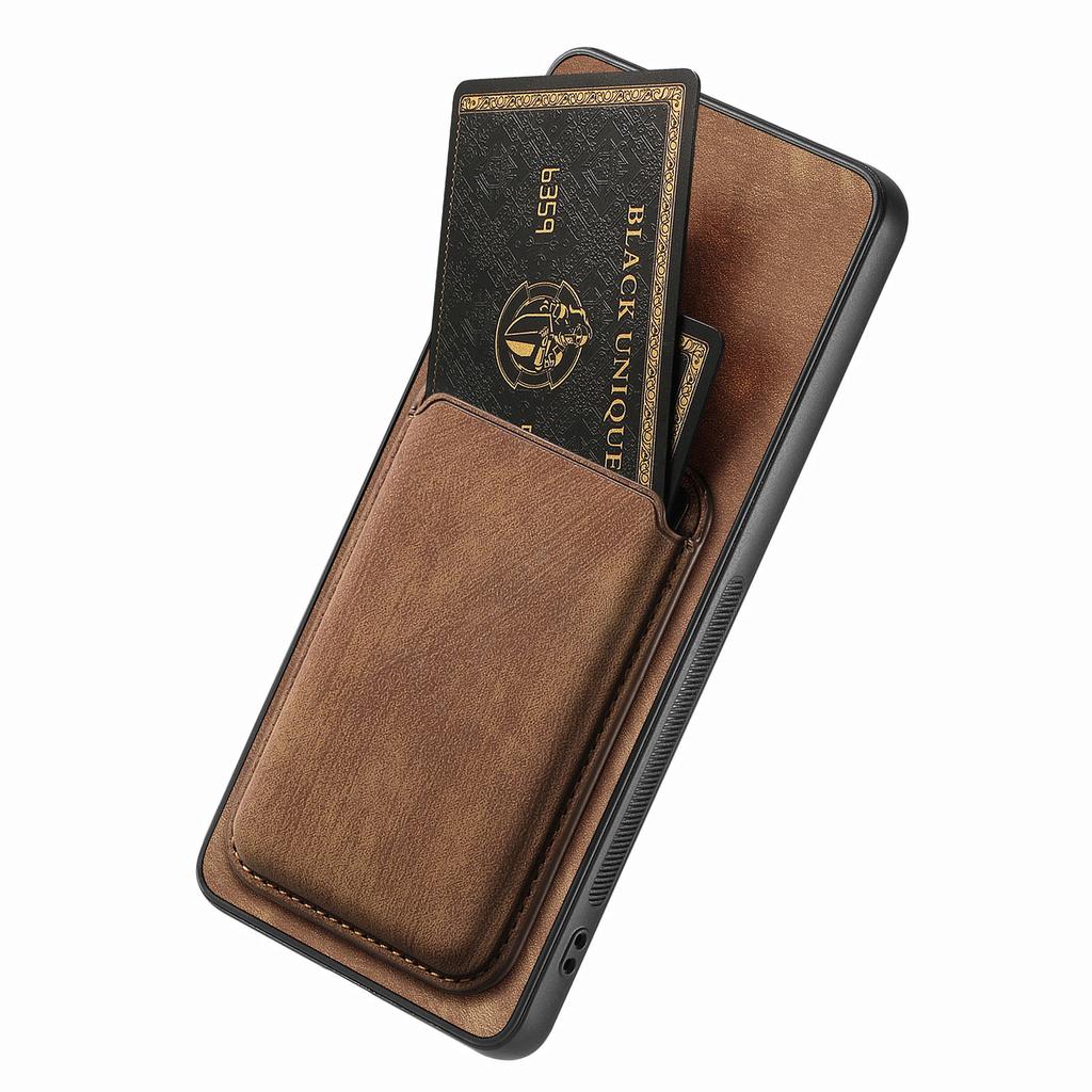 For OnePlus 12 5G Case Compatible with MagSafe Leather Back Cover with Detachable Card Holder