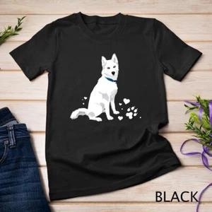 cute white Siberian Husky - sweet white Snow dog T-Shirt Unisex T-shirt 1 L