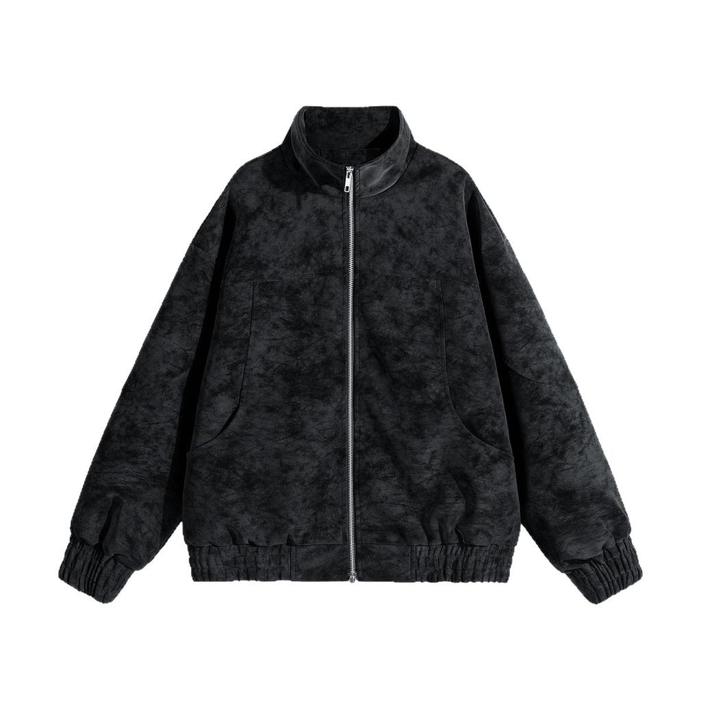 Minimalist PU Leather Jacket Jacket Men's Winter Stand-up Collar Leather Couple Senior Sense Retro Biker Men's Jacket Breathable Work Casual Jacket