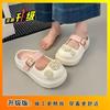 Thick-soled versatile height-increasing sandals women's 2025 summer and autumn new flower casual light-mouth buckle Mary Jane bag head slippers