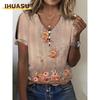 Women's Fashion Casual Short Sleeve V Neck Blouses & Shirts