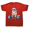 Funny Santa Weightlifting Christmas Gym Deadlift Xmas T Shirts Graphic Cotton Streetwear Short Sleeve Birthday Gifts T-shirt