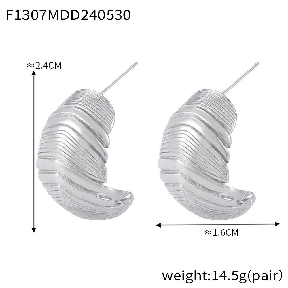 

Винтажные французские серьги в форме перьев, элегантная титановая сталь с покрытием из 18-каратного золота, ретро-дизайн, универсальные новые украшения.