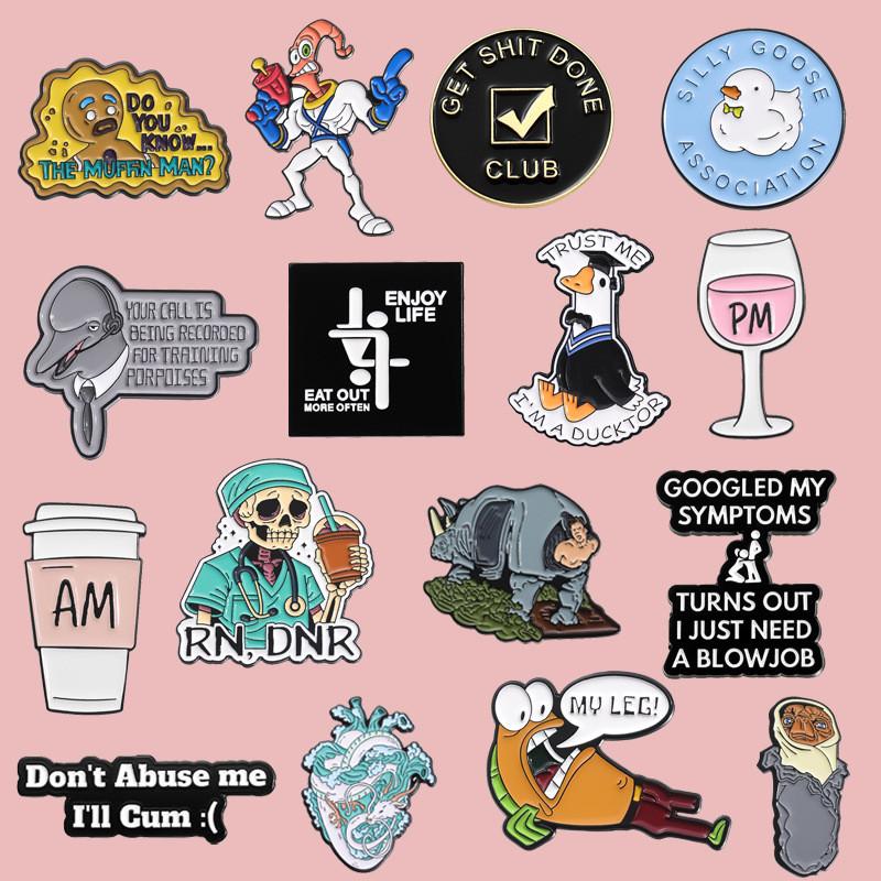 Adorable Cartoon Animal Alphabet Metal Badge Cute Brooch Accessory Set For All Ages