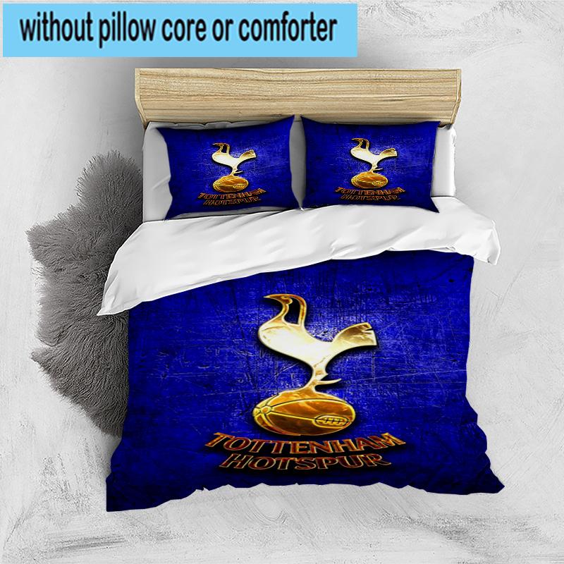 Set Biancheria da Letto Stampato Design Tottenham Hotspur F.C. 3 Pezzi Chiusura Copripiumino Include 1 Copripiumino & 2 Federe Set Biancheria da Letto Decorazioni per la Casa Regali
