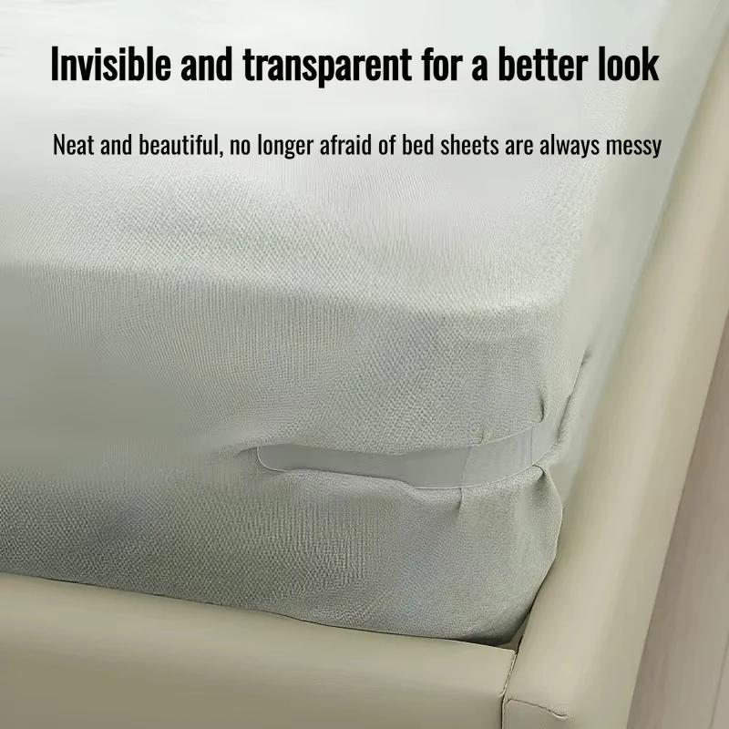 Niewidoczne klipsy do prześcieradła, antypoślizgowe, bezigłowe uchwyty, bezpieczne mocowania pościeli, zapobiegające przesuwaniu się, do łóżek domowych/dziecięcych/dla osób starszych
