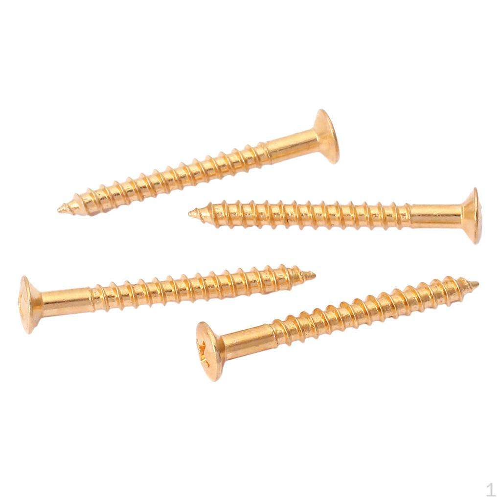 

4 Pcs Golden Mounting Screws Bolts for Stratocaste Elerctric Guitar Parts