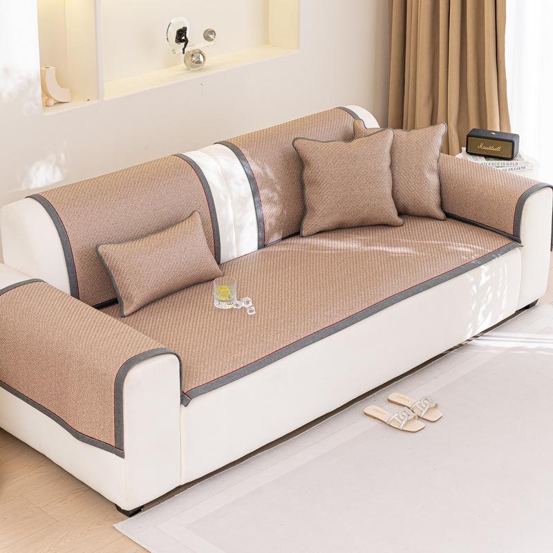

New Summer Cool Rattan Mat Sofa Cushion Non-Slip Mat Cushion Cushion Summer Backrest Armrest Cover Cloth Towel 70*70cm