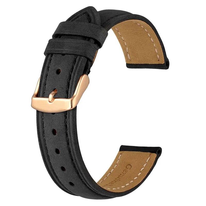 BISONSTRAP Crazy Horse кожаный ремешок для часов 18 мм, 20 мм, 21 мм, 22 мм, 24 мм, сменный ремень с пряжкой из розового золота для мужчин, ремешки для часов 22mm