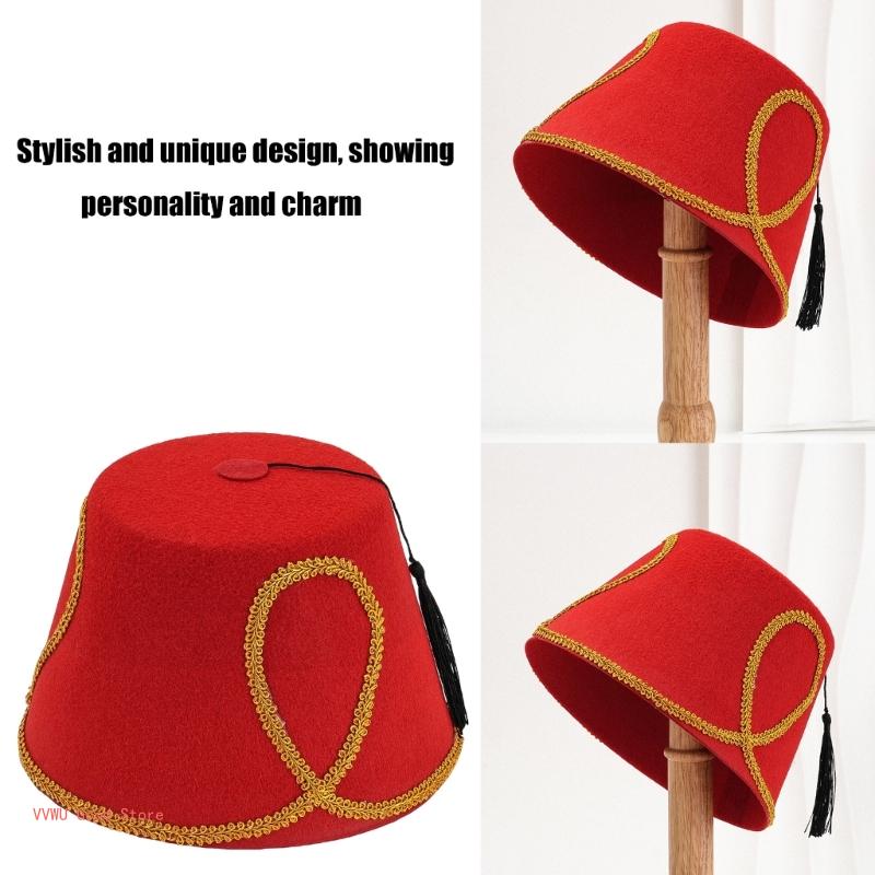 Stylish Turkish Hat Versatile Turkish and Moroccan Fashion Statement Tarboosh Turkish Headwear for Various Occasions