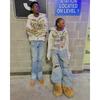 Cross-border Hip-hop Y2K Street Wear American Retro Letter Hooded Cardigan Printed Loose Sports Harajuku Sweater
