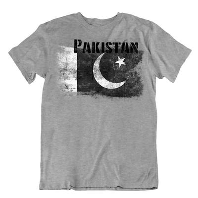 Pakistan Flagge T-Shirt T-Shirt Tee Oberteil Stadtkarte Muslim Liga Mogul-Kunst Strick