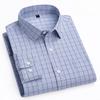 Luxury Hight Qulity 100%Cotton Long-sleeve Shirts for Men Slim Fit Casual Plaid Shirt Houndstooth Office Clothes Elegant Tops