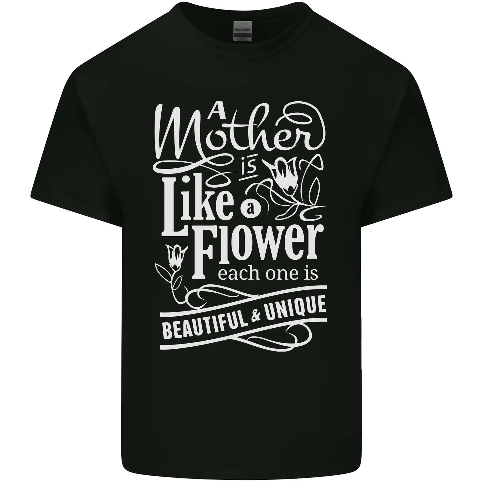 A Mother is Like a Flower Mum Mom Day Kids T-Shirt Childrens M