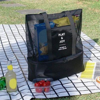 Neue Wärmedämmungstasche, Handheld-Lunch-Tasche, nützliche Umhängetasche, Kühltasche, Picknicktasche, Netz-Strand-Einkaufstasche, Aufbewahrung von Lebensmitteln und Getränken