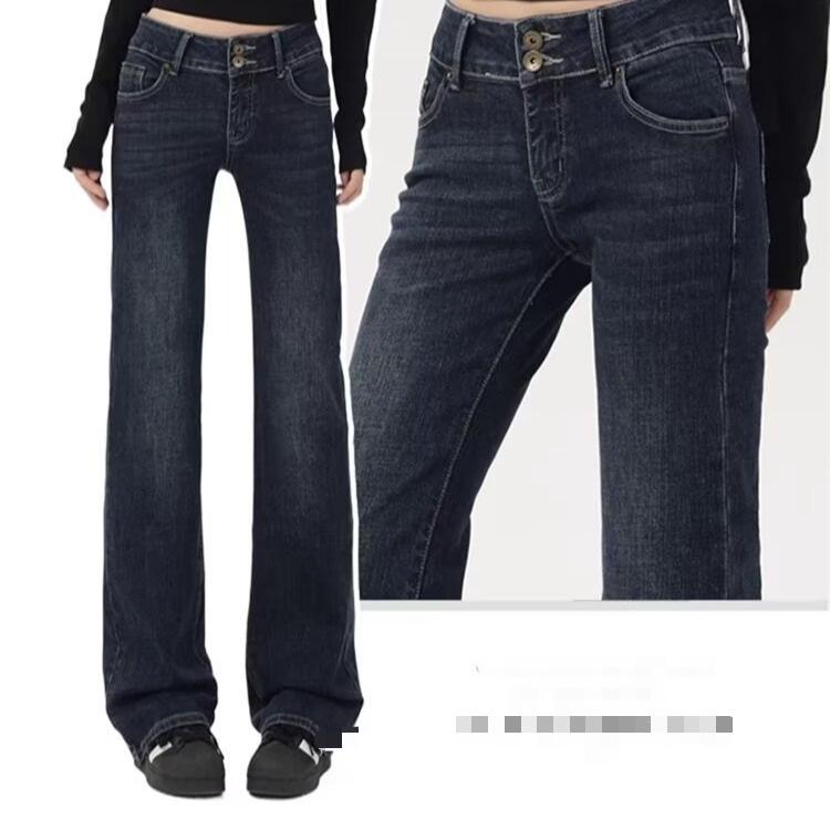 American Retro Spicy Girl Low-Rise Micro-Flare Jeans - Women s Slimming Bootcut Pants L