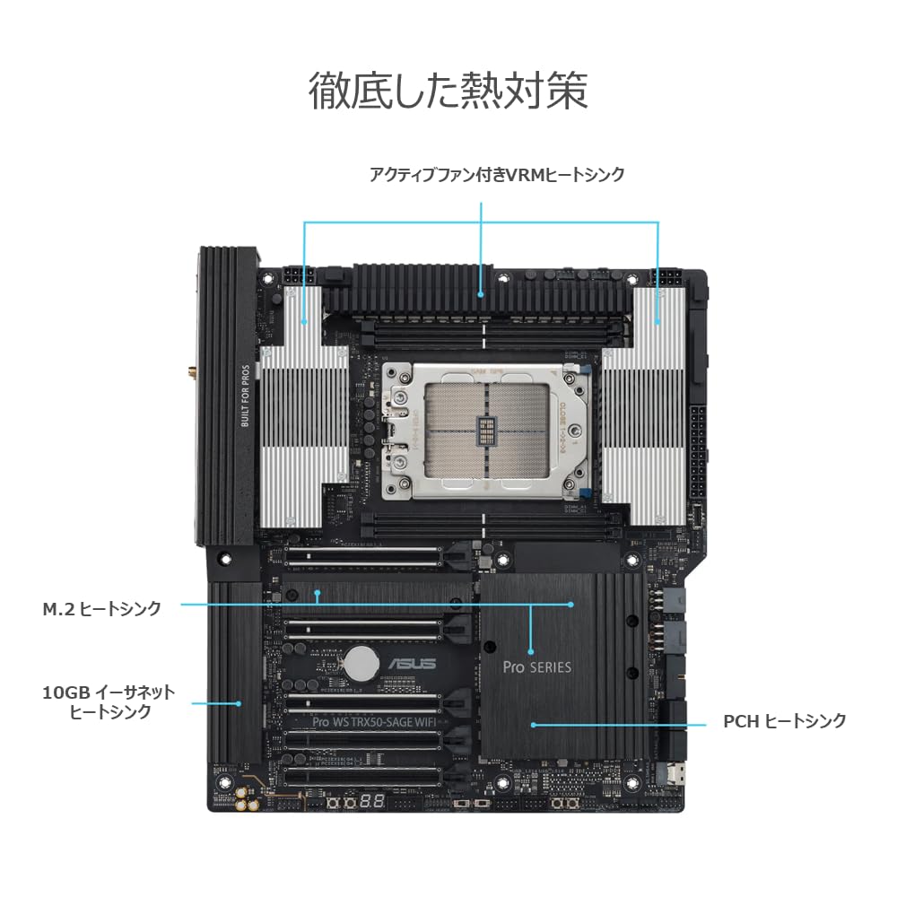 ASUS Pro WS WIFI AMD Threadripper PRO 7000 WX series sTR5 compatible TRX50 equipped CEB authorized distributor product TRX50-SAGE motherboard/domestic