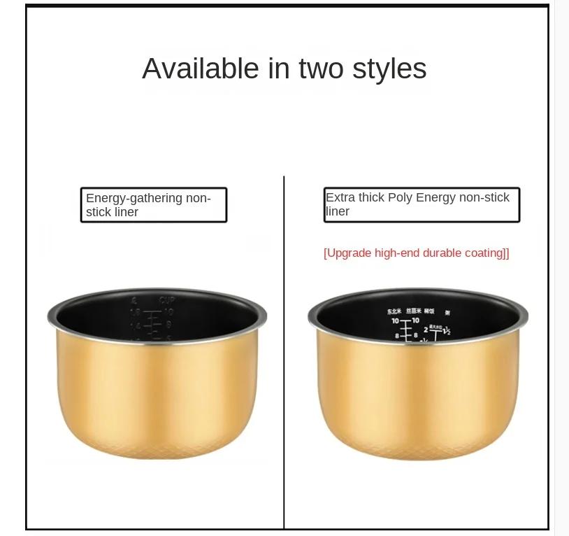 Universal Electric Rice Cooker Bowl for Midea 3L 4L 5L Non-stick Pan Rice Cooker Liner Pot 1pc