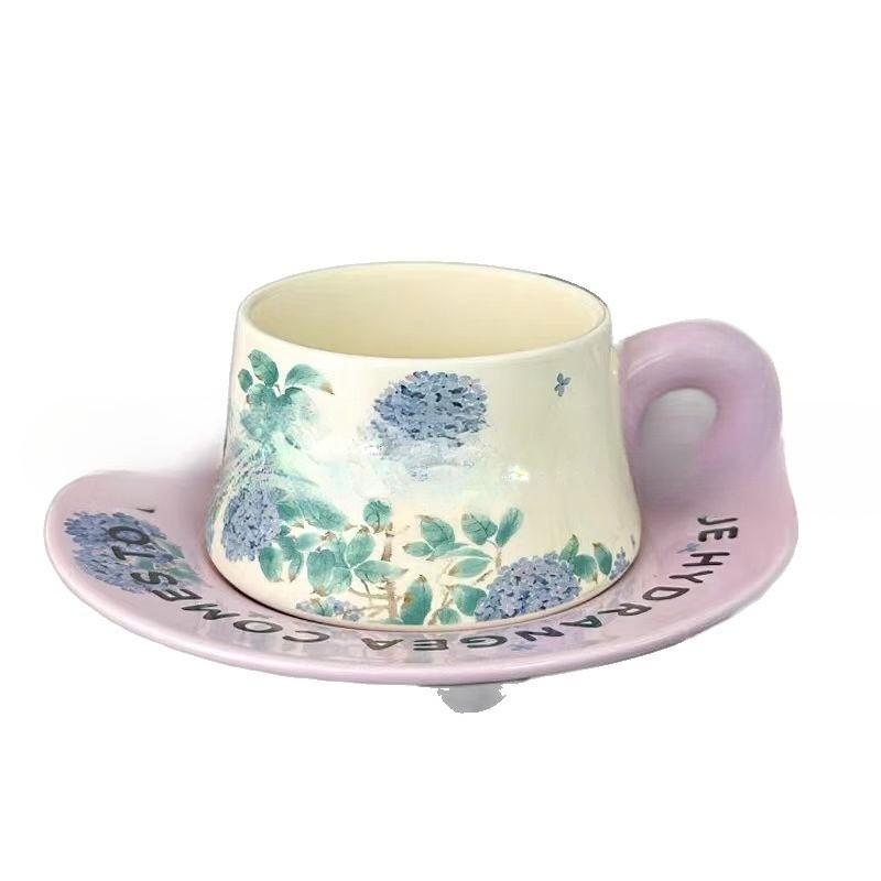 Retro High End Nische Kaffeetasse Keramiktasse und Untertasse Set Geburtstagsgeschenk Mädchen Souvenir