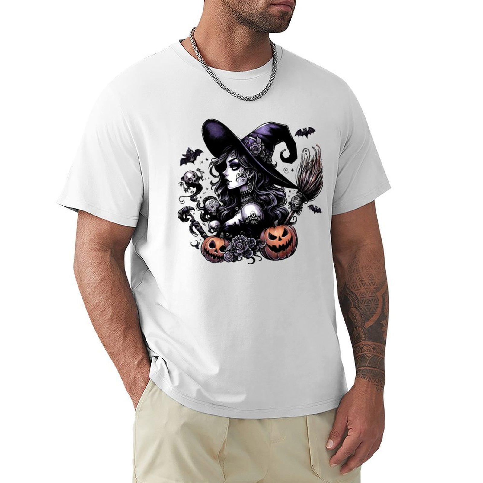Gothic Halloween Witch TShirt custom shirt blacks mens t shirts pack S