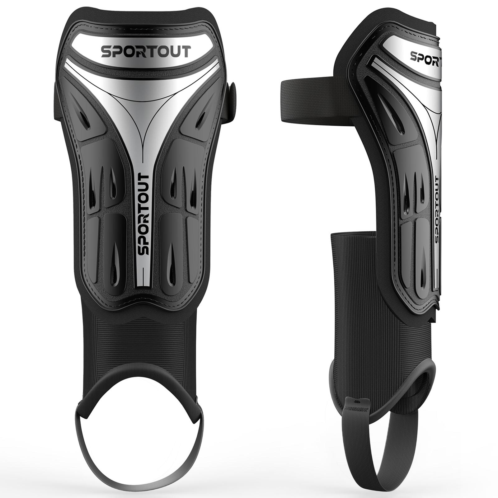 

Sportout Soccer Shin Guards For Kids Adults Youth With Hard Shell Protection Soccer Gear For Boys Girls And Mens S