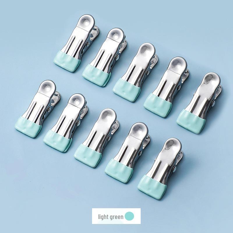 Plastic-Coated Stainless Steel Clips: Non-Slip, Multi-Use for Clothes, Quilts, Food Bags, Mosquito Nets, Windproof.