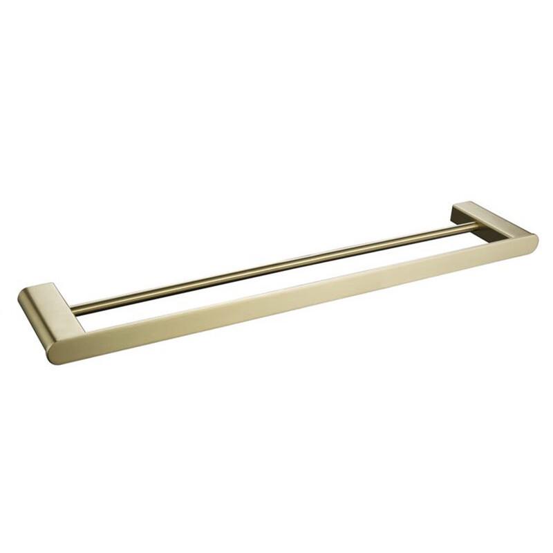 OIMG Stainless Steel Bathroom Shelf with Double Towel Bar