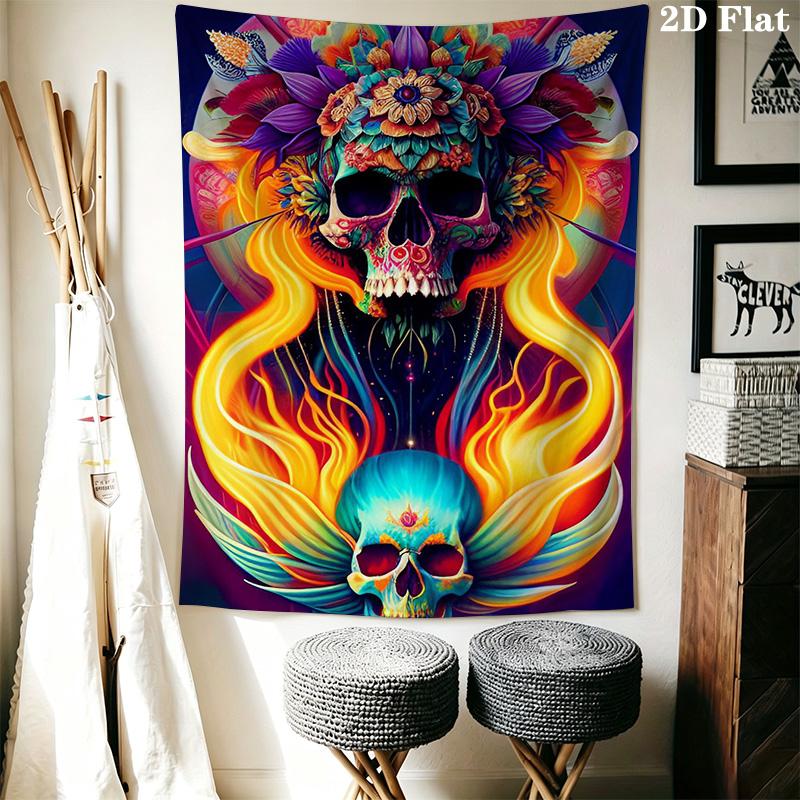 Artistic skull Pattern Home Decor Tapestry, Wall Hanging, Decorative RV Wall Cloth.MGT0918596