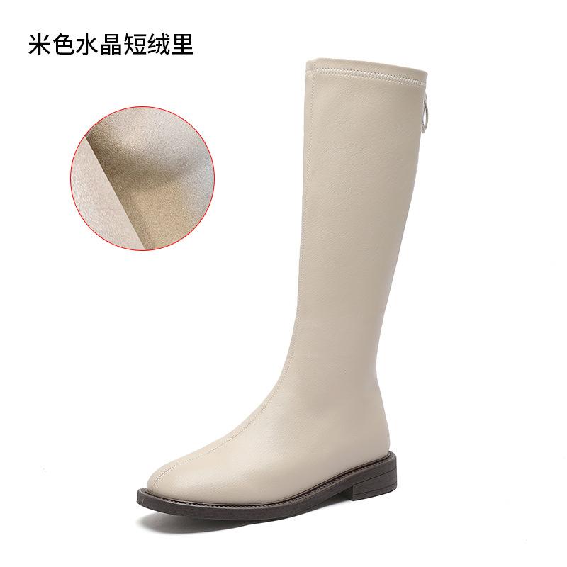 

Knight boots women s 2025 autumn and winter new boots rear zipper square head boots women s British thick-soled thin boots women s boots 40