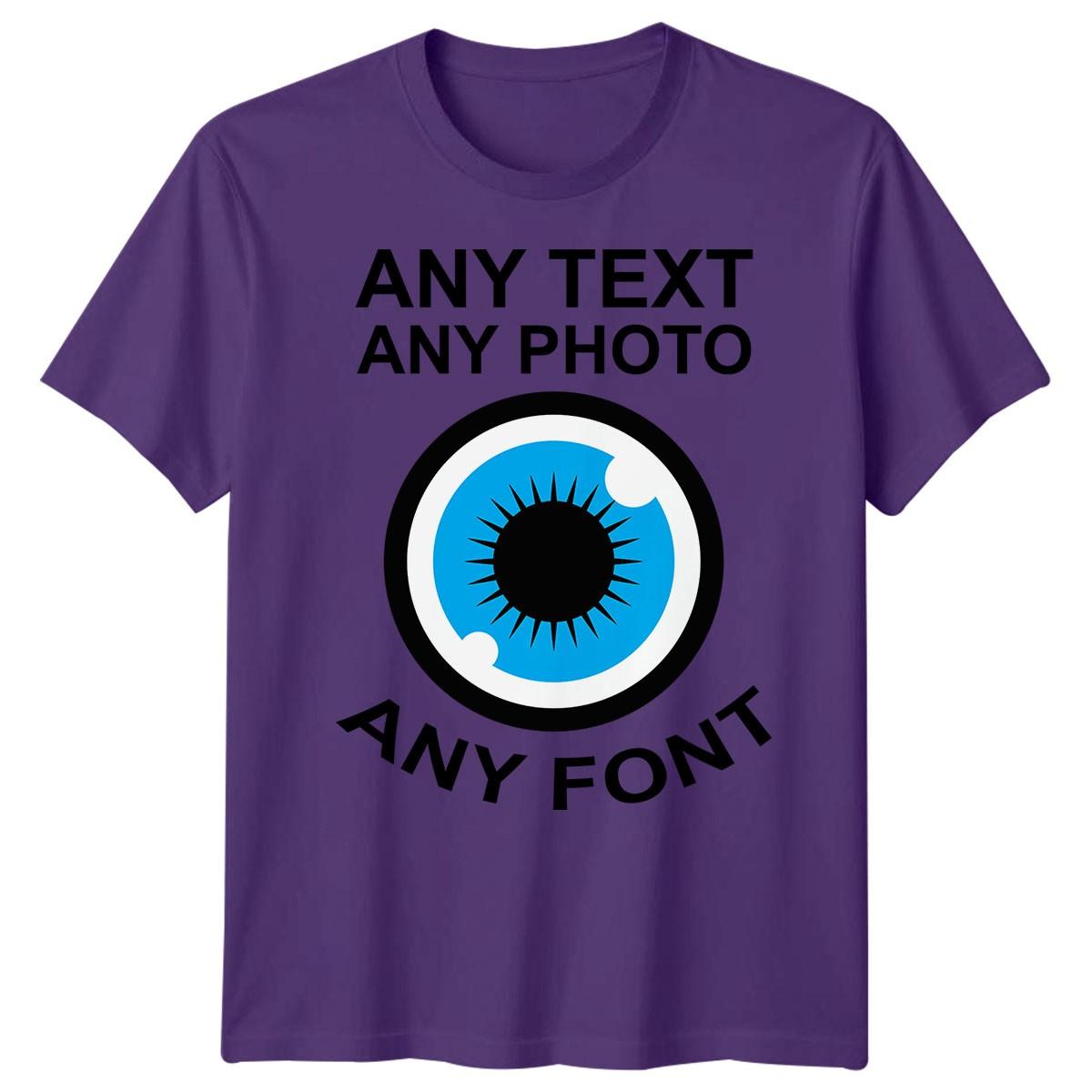 Custom Personalised 100% Cotton T-shirt Mens Tees Top Your Photo Your Text Design Any Font For Men Women 4XL
