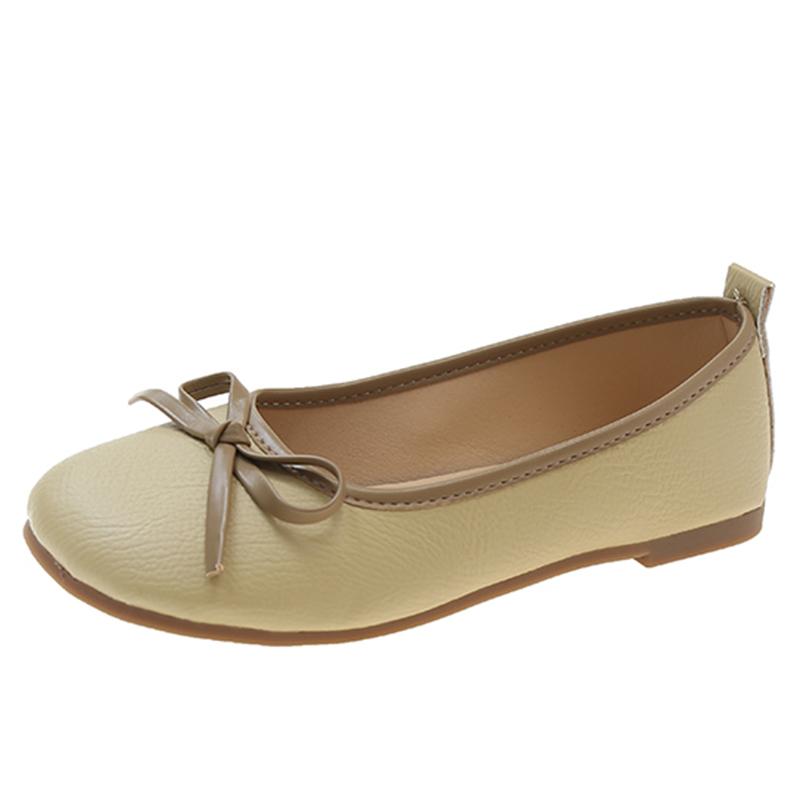 

Lucyever Bow Pu Leather Женские балетки на плоской подошве 2024 Комфортные туфли без застежек на мягкой подошве Женские туфли с закрытым носком Женские 35 светло-зеленый