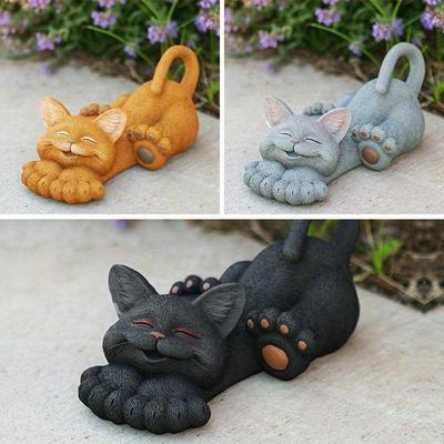 Beeldjes Hars Bedeltjes Lachende Kat Woondecoratie Ornamenten Beeldjes Miniaturen Handwerk