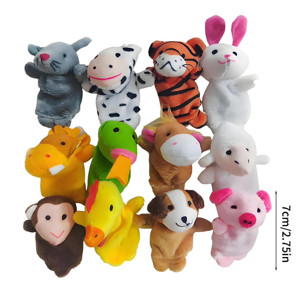 12 Chinese Zodiac Animal Finger Puppets 12 Chinese Zodiac Plush Toys Finger Puppets Children's Toys