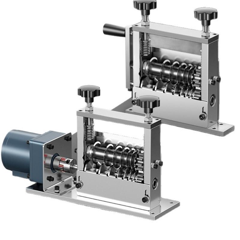 Efficient Multiple Hole Cable Stripper Featuring Hand Crank Operation and Drill Attachment for Safe Quick Wire Removal