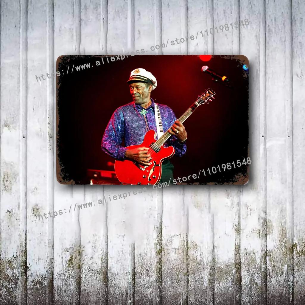 Chuck Berry Band metal Decor Poster Vintage Tin Sign Metal Sign Decorative Plaque for Pub Bar Man Cave Club Wall Decoration