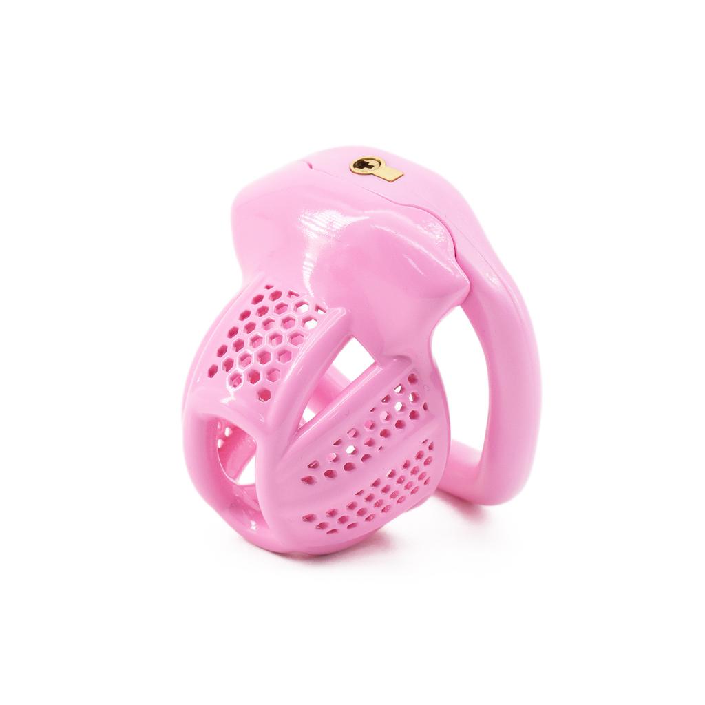 Resin Penile Plastic Restraint Cage S/M/L Easy to Clean Invisible Arc Ring Honeycomb Mesh Male Chastity Lock Sex Products